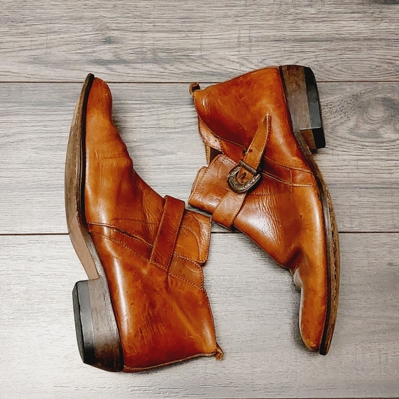 SZ 10/EU 41 Joan & David brown leather boots Shoe stamped Size 42. - Picture 2 of 8